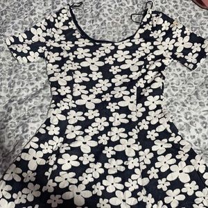B&W floral dress